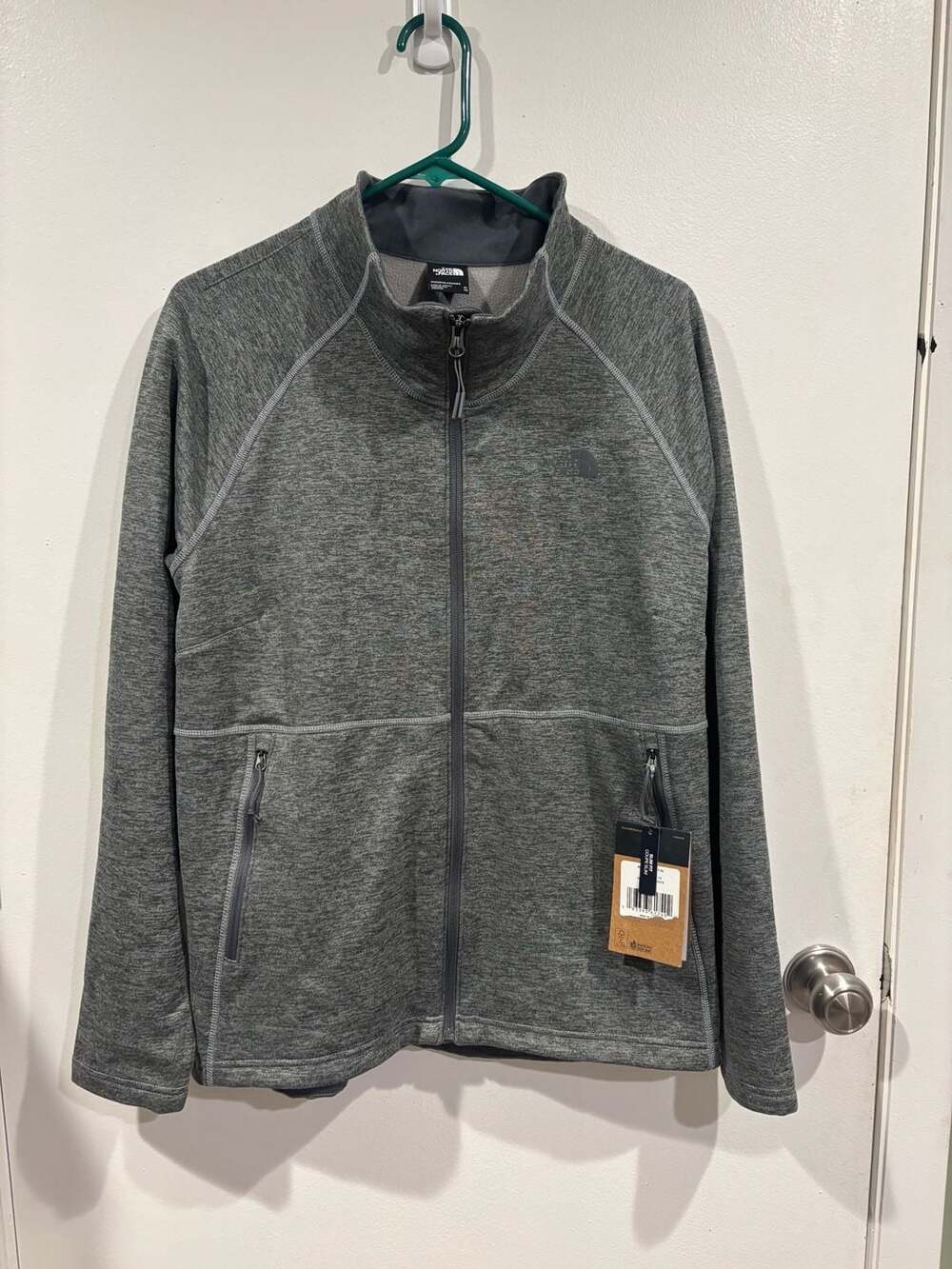 The North Face Women's Canyonlands Slim Fit Full-Zip Gray Fleece Jacket XL
